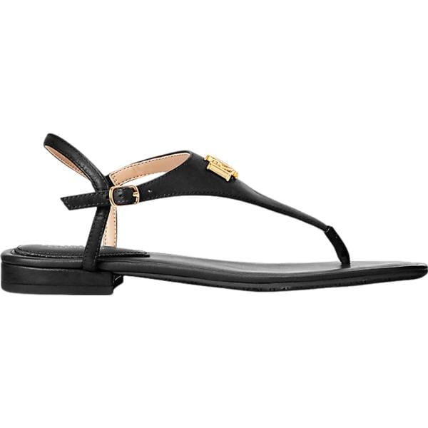 sandali in pelle Lauren nero
