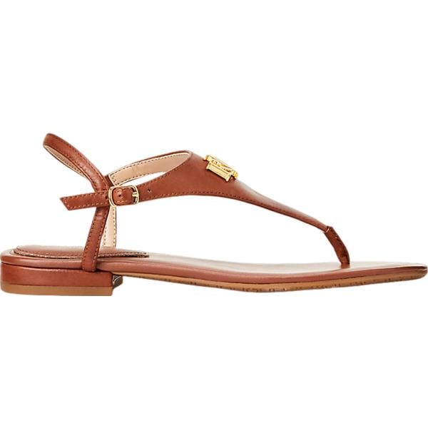 sandali in pelle Lauren marrone