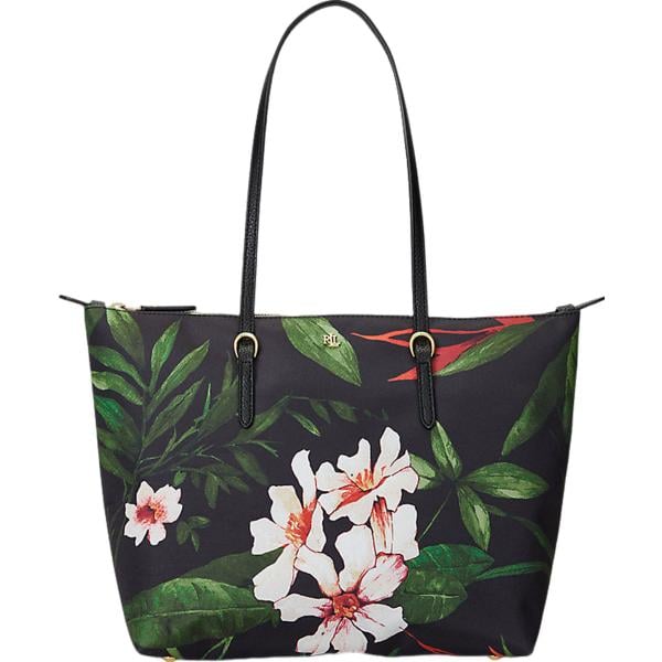 borse tote Lauren nero a fiori