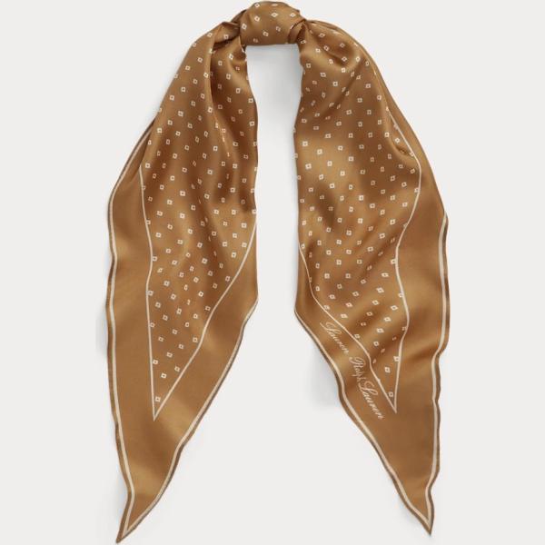 foulard Lauren marrone geometrica