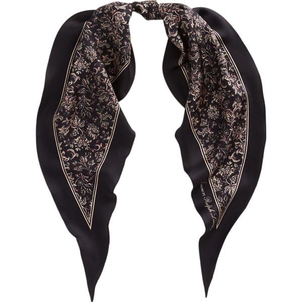 foulard Lauren nero a fiori