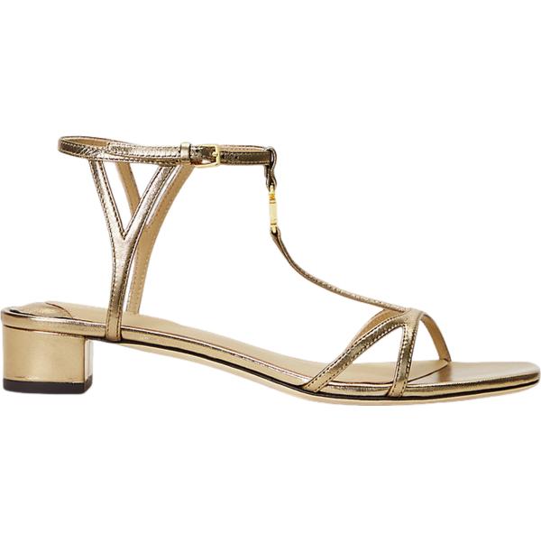 sandali in pelle Lauren marrone