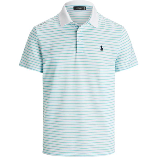 polo RLX Golf bianco a righe