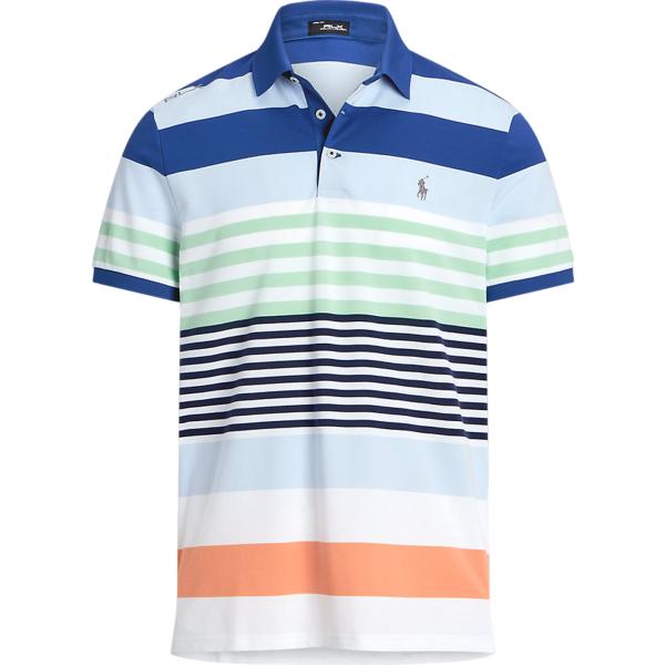 polo RLX Golf bianco a righe