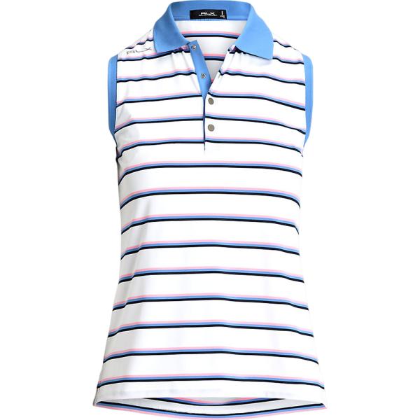 polo RLX Golf bianco a righe