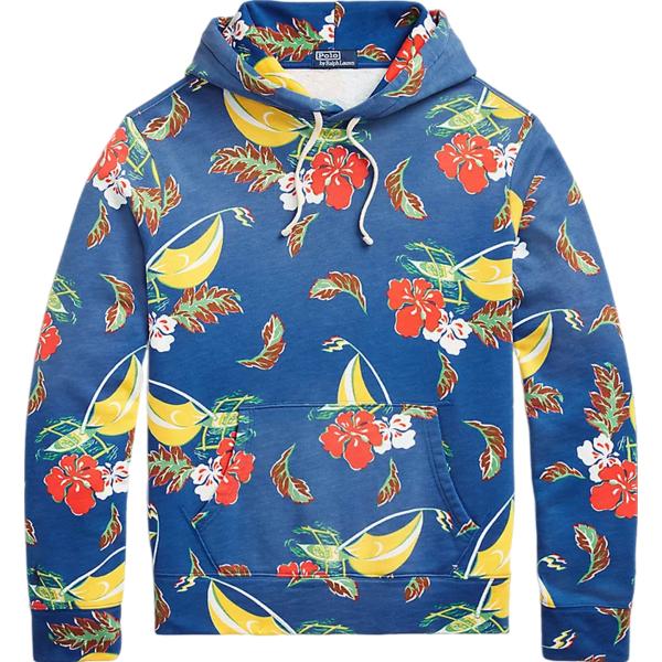 felpe con cappuccio Polo Ralph Lauren blu a fiori