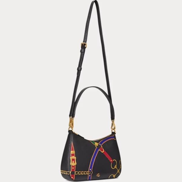 borse a spalla Lauren nero con stampe