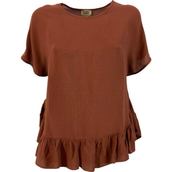 bluse La Fee Maraboutee marrone