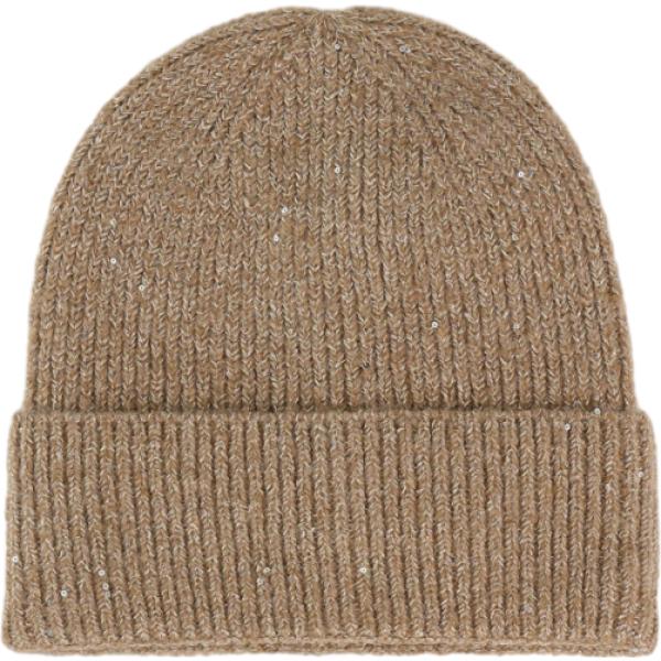 Beanie da donna in beige sabbia lavorato a maglia Imperial Imperial