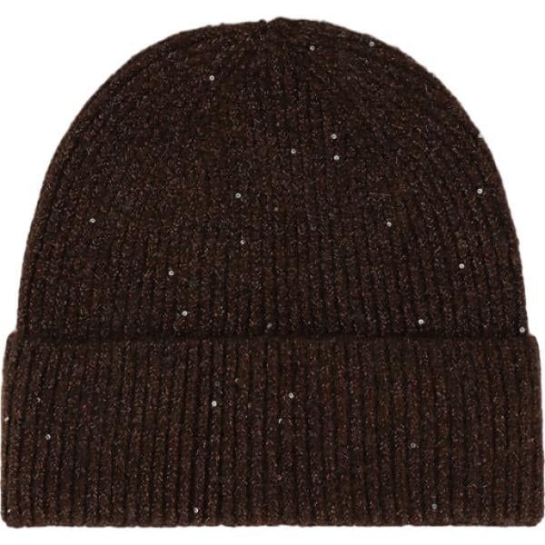 Beanie da donna in marrone scuro lavorato a maglia Imperial Imperial