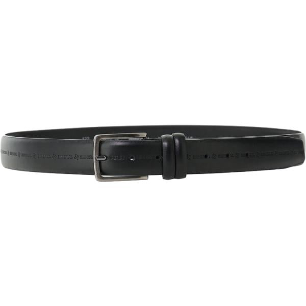 Cintura da uomo in nero pece con fibbia in metallo Imperial