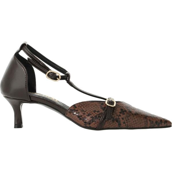 décolleté Imperial marrone serpente