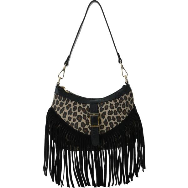 borse a spalla Imperial nero animalier