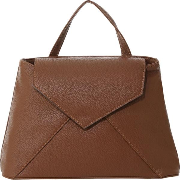 Borsa a mano da donna in marrone scuro geometrica Imperial