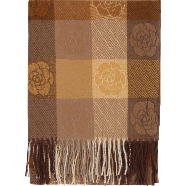 foulard Imperial marrone a quadri