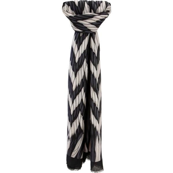foulard Imperial nero geometrica