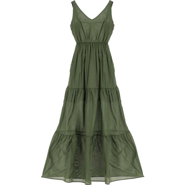 vestiti lunghi Imperial verde tinta unita