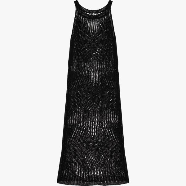 vestiti midi/longuette Imperial nero tinta unita