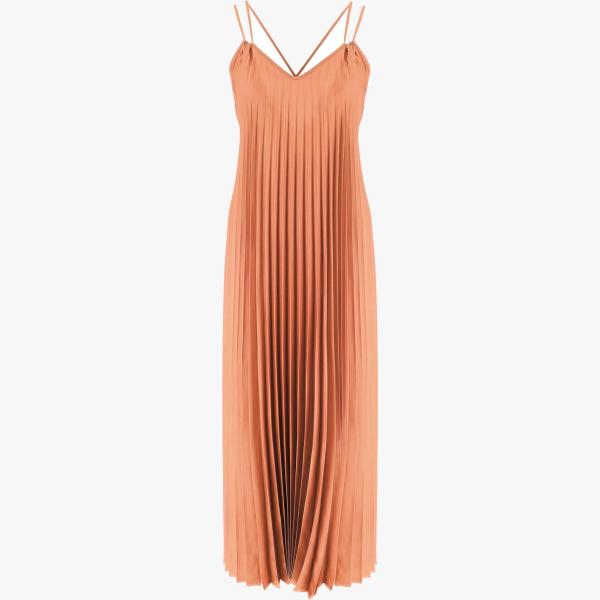 vestiti midi/longuette Imperial arancione tinta unita