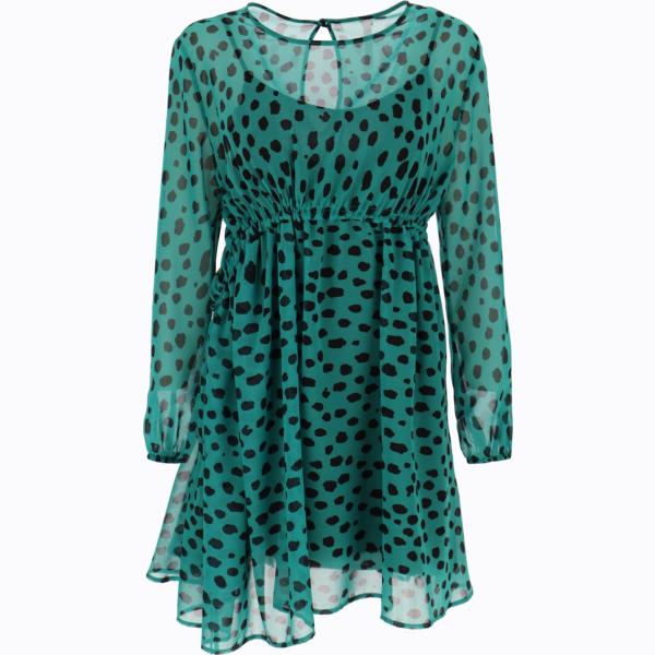 vestiti corti Imperial blu a pois