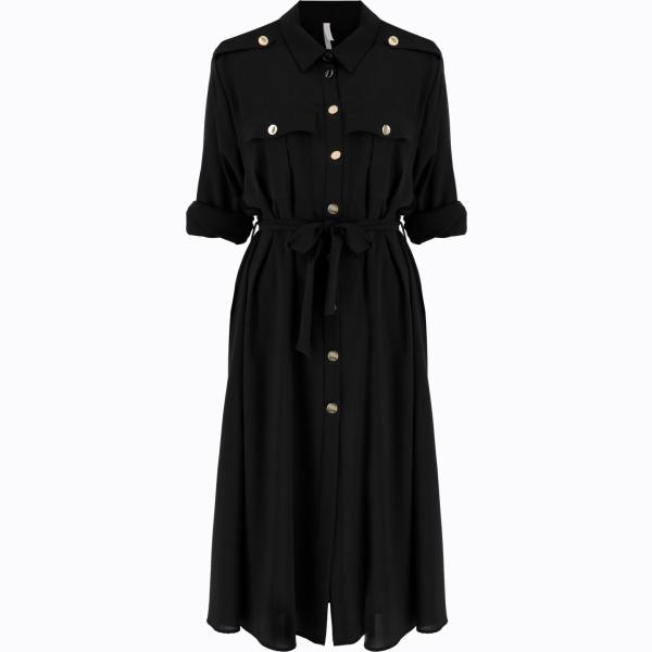 vestiti midi/longuette Imperial nero tinta unita