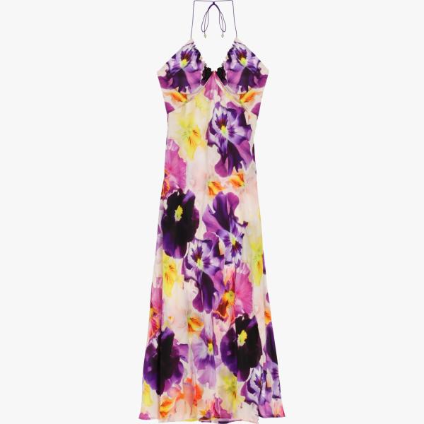 vestiti midi/longuette Imperial bianco a fiori