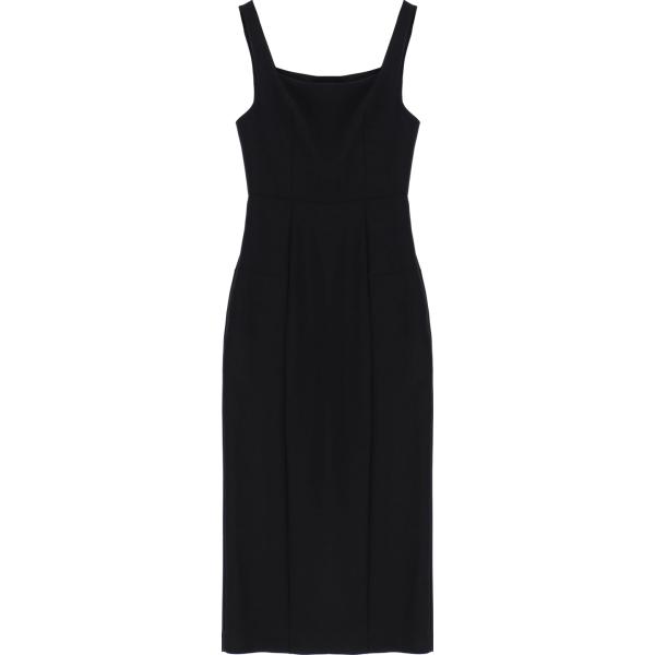 vestiti midi/longuette Imperial nero tinta unita