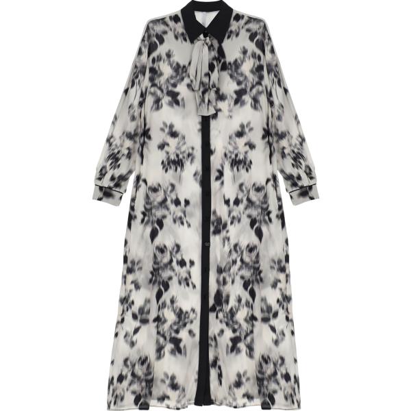 vestiti midi/longuette Imperial bianco a fiori