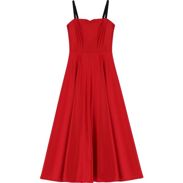 vestiti midi/longuette Imperial rosso tinta unita