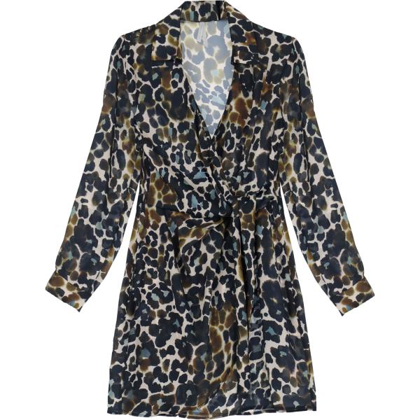 vestiti corti Imperial nero animalier