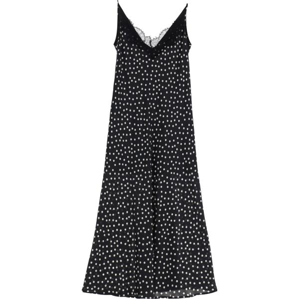 vestiti lunghi Imperial nero a pois