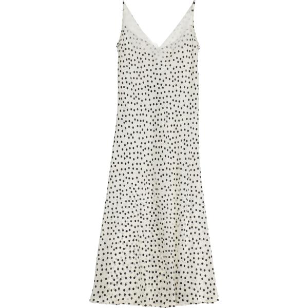vestiti lunghi Imperial bianco a pois