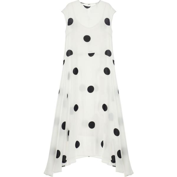 vestiti lunghi Imperial bianco a pois