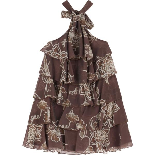 vestiti corti Imperial marrone con stampe