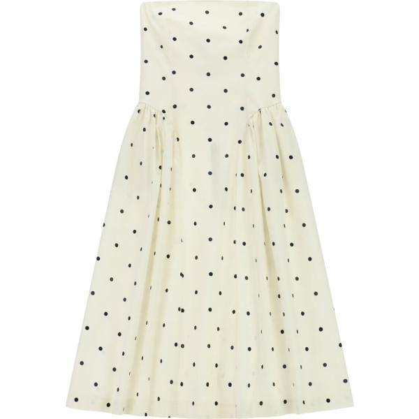 vestiti midi/longuette Imperial bianco a pois