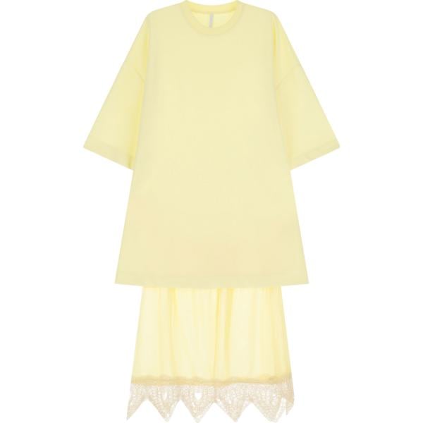 vestiti midi/longuette Imperial giallo tinta unita