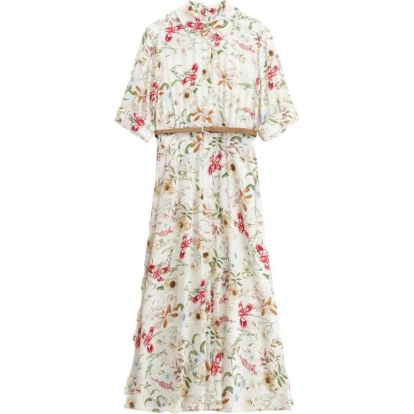 vestiti midi/longuette Imperial bianco con stampe