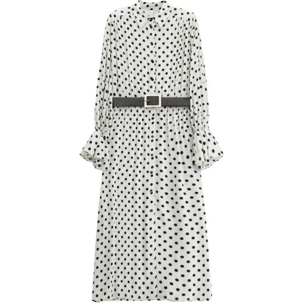 vestiti midi/longuette Imperial bianco a pois