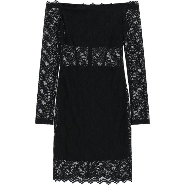 vestiti corti Imperial nero a fiori