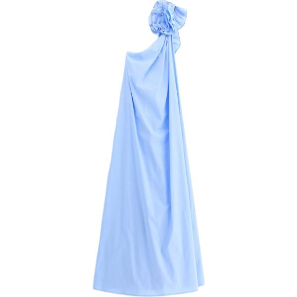 Vestito lungo da donna in azzurro a fiori maxi Imperial