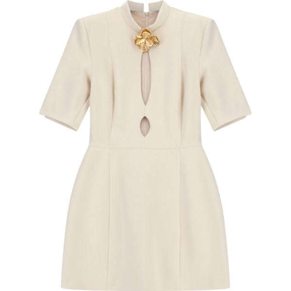 vestiti corti Imperial marrone a fiori