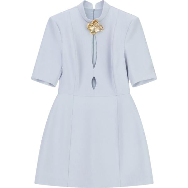 vestiti corti Imperial grigio a fiori