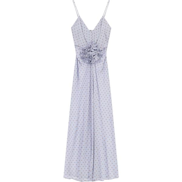 vestiti lunghi Imperial viola con stampe