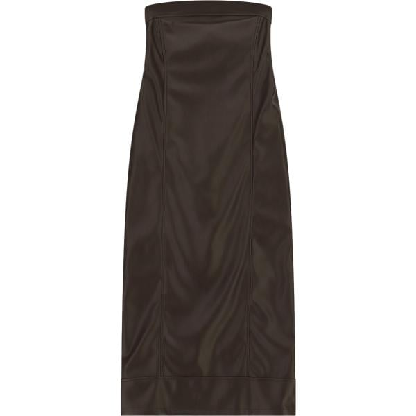Vestito longuette/midi da donna in marrone scuro senza spalline modellante Imperial