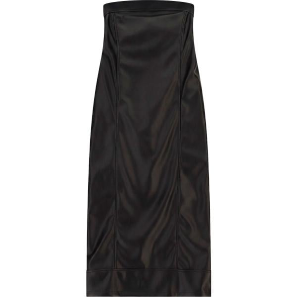 Vestito longuette/midi da donna in nero pece senza spalline modellante Imperial