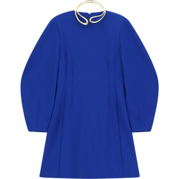 Vestito corto da donna in blu scuro girocollo corto a maniche lunghe con zip Imperial Imperial
