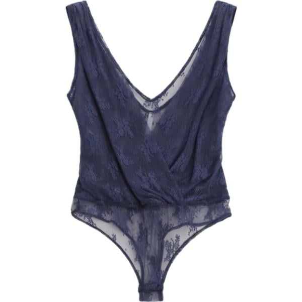 top Imperial blu con stampe