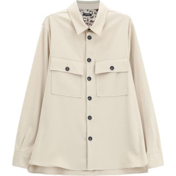 Cappotto da uomo in beige sabbia collo classico con bottoni Imperial