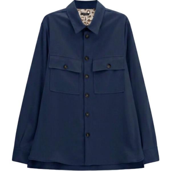 Camicia da uomo in blu scuro collo classico con bottoni Imperial