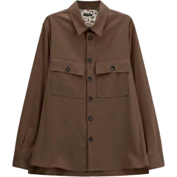 Cappotto da uomo in grigio scuro collo classico con bottoni Imperial